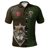MacKinnon Hunting Tartan Polo Shirt - Lion Rampant And Celtic Thistle Style